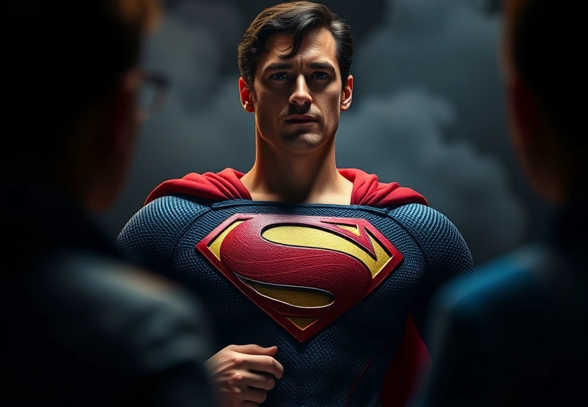 Representação visual de O emocionante making of do discurso icônico de Superman revelado nos bastidores