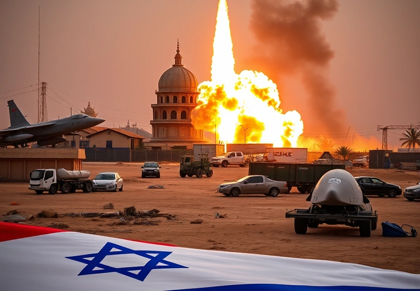 Representação visual de Israel Intensifica Ataques: Confirma Bombardeio em Alvos Houthi no Iémen