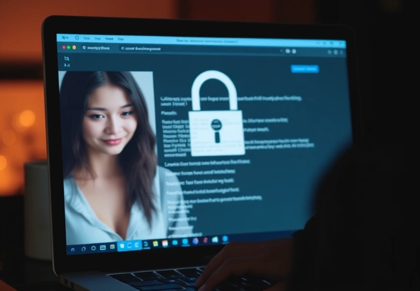 Representação visual de Spyware Invasivo: Cibercriminosos Capturam Imagens de Vítimas em Sites Adultos