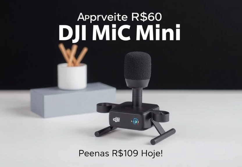 Representação visual de Aproveite R$60 de Desconto no Kit DJI Mic Mini - Apenas R$109 Hoje!