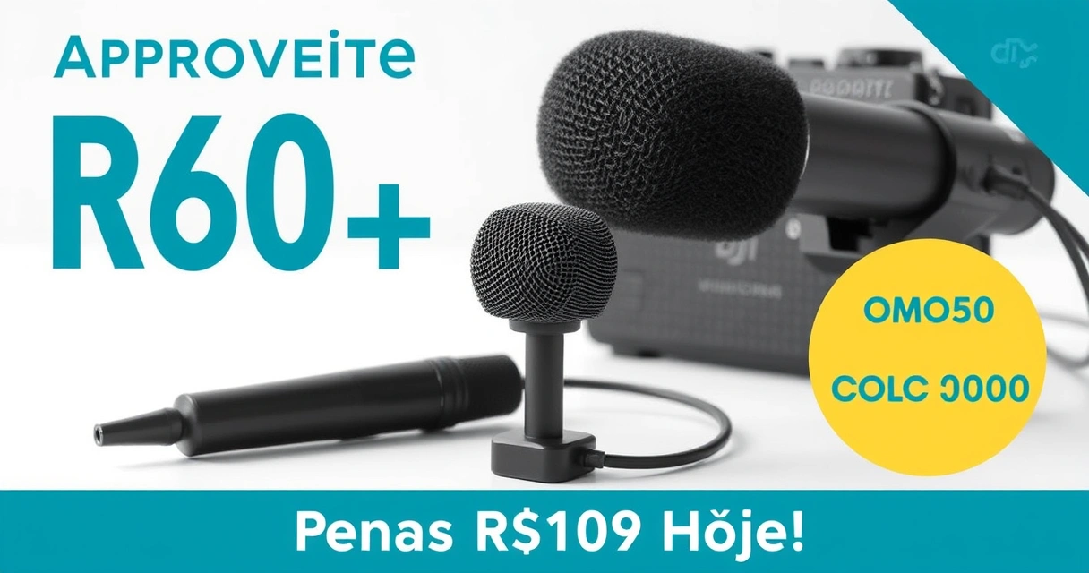 Aproveite R$60 de Desconto no Kit DJI Mic Mini – Apenas R$109 Hoje!