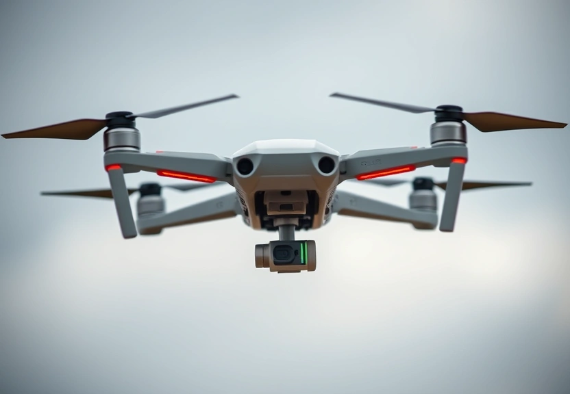 Representação visual de Drones no combate ao roubo: a nova arma contra o aumento de 93% no varejo