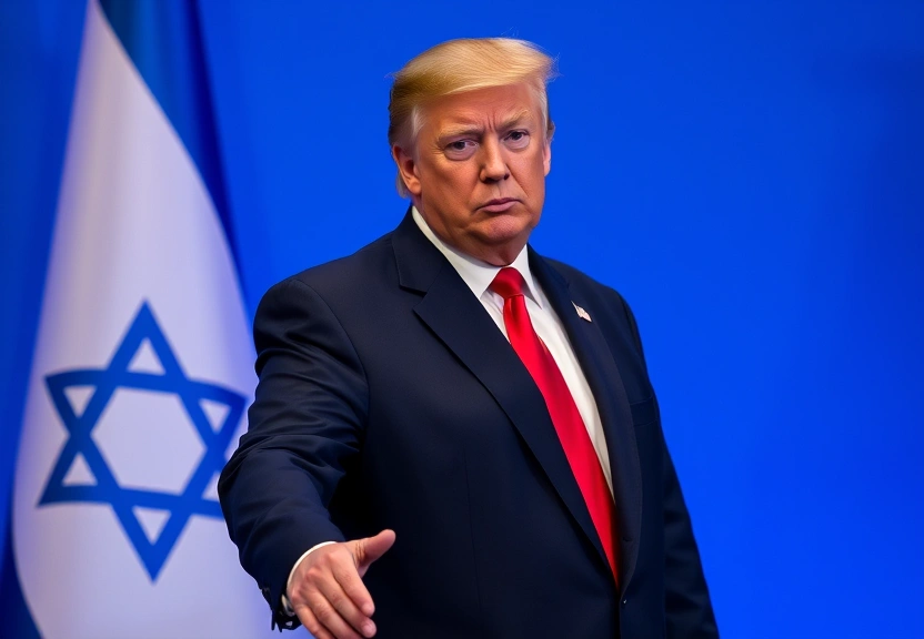 Representação visual de Trump pede perdão a Netanyahu após elogiar a rápida remoção de legisladores de esquerda pela segurança.