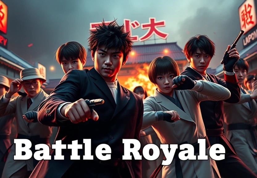 Representação visual de Clássico japonês ‘Battle Royale’ volta aos cinemas 25 anos depois e continua mais atual do que nunca