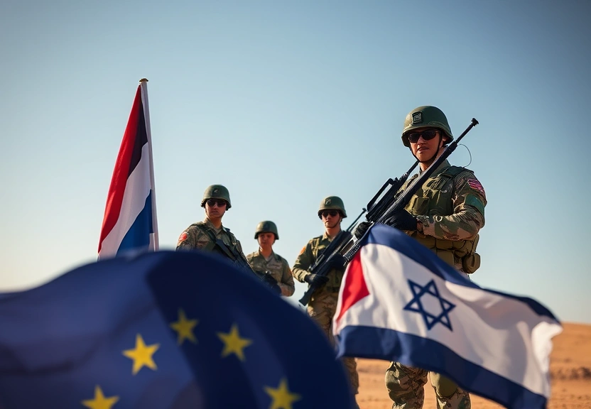 Representação visual de Forças armadas dos EUA supervisionarão a próxima fase do acordo de paz a partir de uma base de coordenação em Israel.