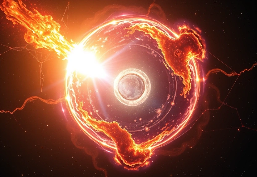 Representação visual de Uma supernova pode ter atingido a Terra há 10 milhões de anos e as provas estavam escondidas no fundo do mar.
