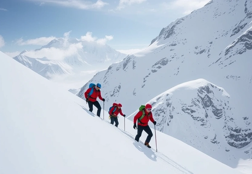 Representação visual de Avalanche no Nepal mata 7 alpinistas no Monte Yalung Ri