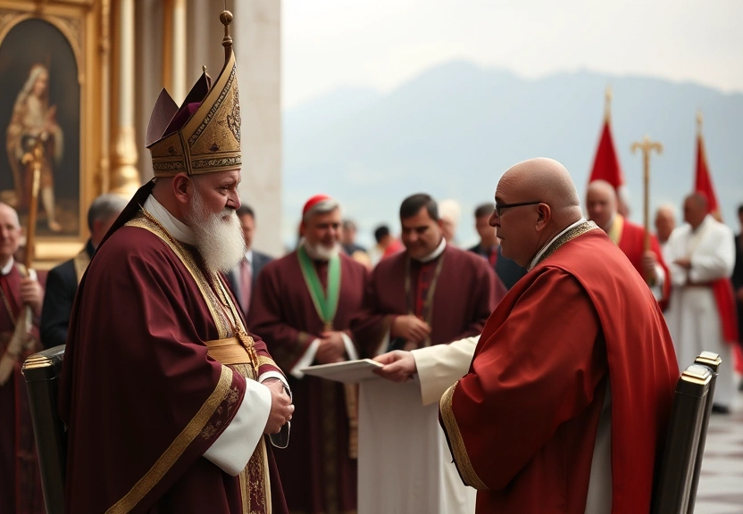 Representação visual de O Papa Leão se junta aos patriarcas do Oriente e do Ocidente na Turquia para rezar pela unidade cristã.