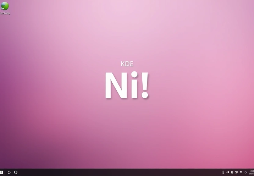 Representação visual de KDE Ni! OS